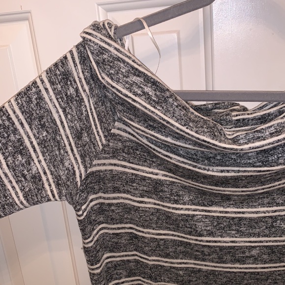 Grey and cream striped sweater dress - Picture 3 of 3